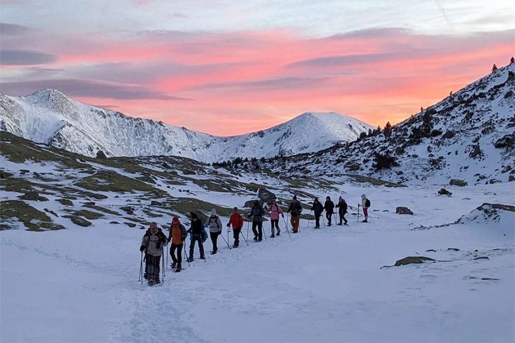 Circo de Peñalara bajo la Luna (Raquetas de nieve)